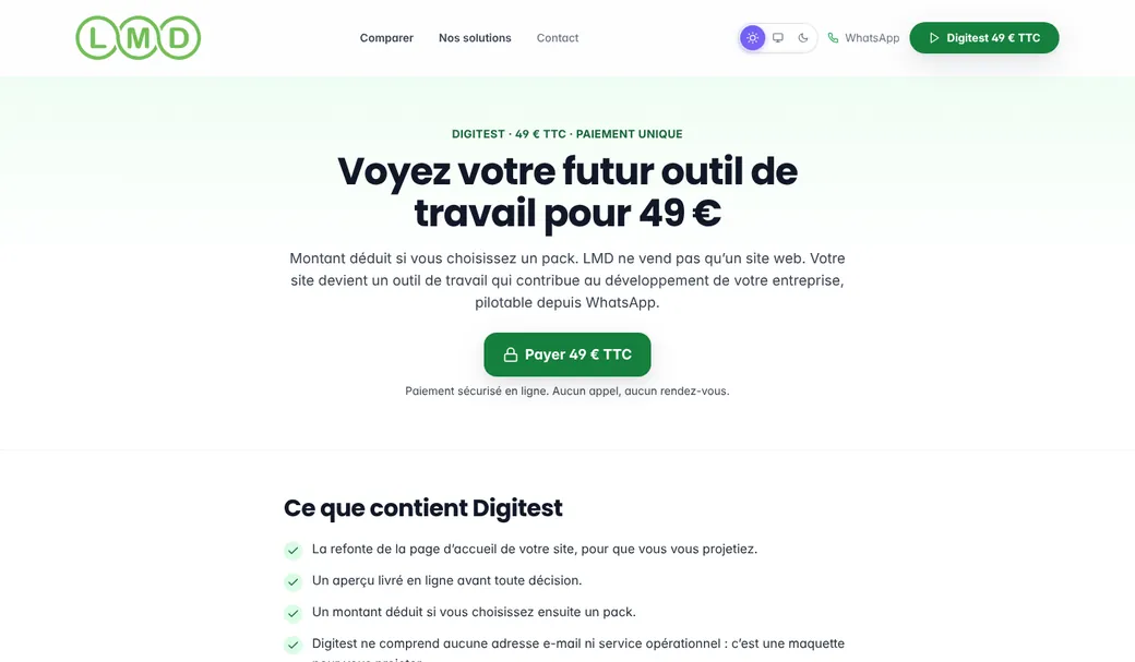 Page Digitest de LMD : voyez votre futur outil de travail pour 49 euros